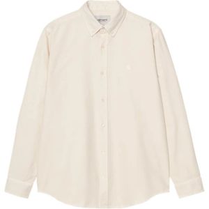 Carhartt Wip, Heren, Overhemden, Beige, Maat: S Katoen,