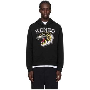Kenzo, Heren, Sweatshirts & Hoodies, Zwart, Maat: M Katoen,