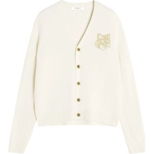 Maison Kitsuné, Heren, Truien, Beige, Maat: L Wol,