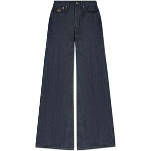 Lacoste, Dames, Jeans, Blauw, Maat: M Katoen,