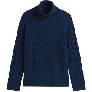 TOMMY HILFIGER - Trui - Navy - Raglanmouwen - Gerecycled Materiaal - Col