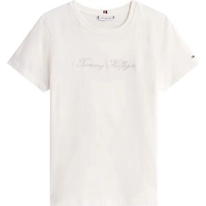 Tommy Hilfiger, Dames, Tops, Wit, Maat: L Katoen,