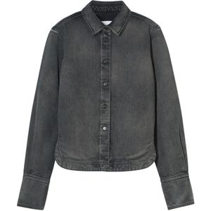 Closed, Dames, Jassen, Grijs, Maat: M Denim,
