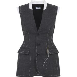 Moschino, Dames, Jassen, Grijs, Maat: S Wol,