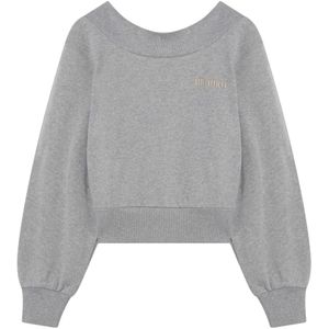 The Attico, Dames, Sweatshirts & Hoodies, Grijs, Maat: XS