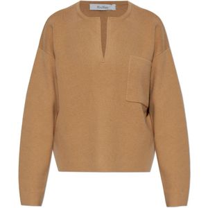 Max Mara, Dames, Truien, Beige, Maat: S Wol,