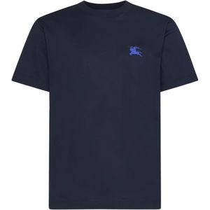 Burberry, Heren, Tops, Blauw, Maat: S Katoen,