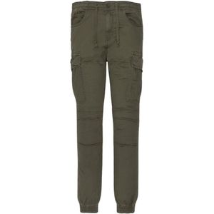 Schott Nyc, Heren, Broeken, Groen, Maat: W30 Katoen,