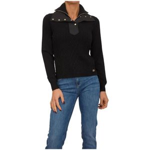 Liu Jo, Dames, Truien, Zwart, Maat: S Nylon,