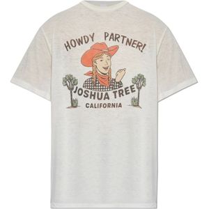 Re/Done, Dames, Tops, Beige, Maat: S Katoen,