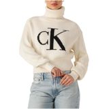 Calvin Klein, Dames, Truien, Beige, Maat: 2XS Katoen,