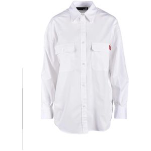 Love Moschino, Dames, Blouses & Shirts, Wit, Maat: L Katoen,