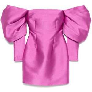 Solace London, Dames, Jurken, Roze, Maat: 2XS Leer,