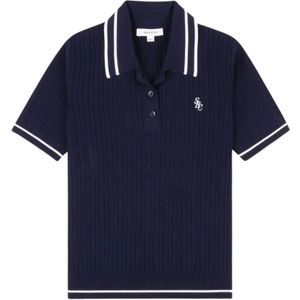 Sporty & Rich, Dames, Tops, Blauw, Maat: XS Viscose,