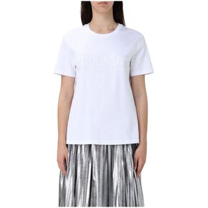 Max Mara Studio, Dames, Tops, Wit, Maat: S Katoen,