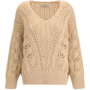 Ermanno Scervino, Dames, Truien, Beige, Maat: S Kasjmier,