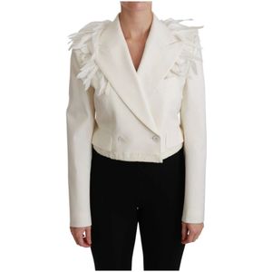 Dolce & Gabbana, Dames, Jassen, Wit, Maat: XS Wol,