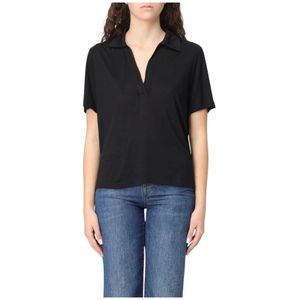 Dondup, Dames, Tops, Zwart, Maat: L Viscose,