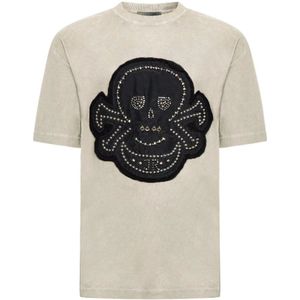 John Richmond, Heren, Tops, Beige, Maat: S Katoen,