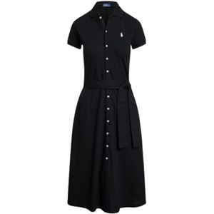 Polo Ralph Lauren, Dames, Jurken, Zwart, Maat: XS Katoen,