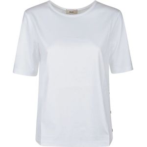Herno, Dames, Tops, Wit, Maat: M Katoen,
