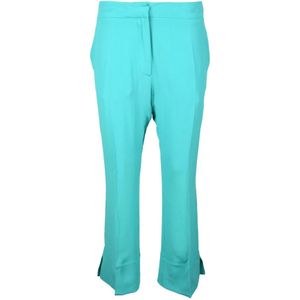 Semicouture, Dames, Broeken, Groen, Maat: S Zijde,