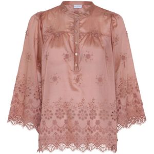 IN Front, Dames, Blouses & Shirts, Roze, Maat: S Katoen,
