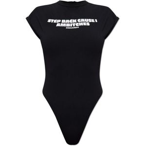 Dsquared2, Dames, Tops, Zwart, Maat: M Katoen,