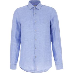 Calvin Klein, Heren, Overhemden, Veelkleurig, Maat: M Linnen,