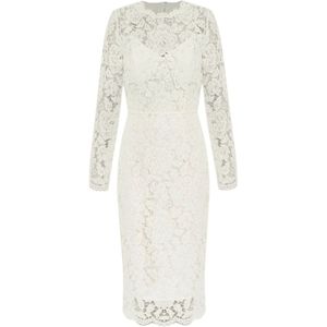 Dolce & Gabbana, Dames, Jurken, Wit, Maat: M Katoen,