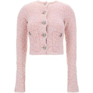 Balenciaga, Dames, Truien, Roze, Maat: L Katoen,