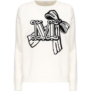 Max Mara, Dames, Truien, Wit, Maat: M Wol,