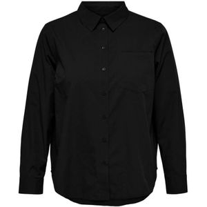 Only Carmakoma, Dames, Overhemden, Zwart, Maat: 7XL