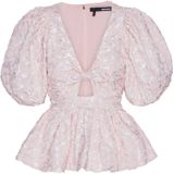 Rotate - Marie Blouse - Roze - 3/4 Mouw - Gerecycled Polyester - Duurzaam