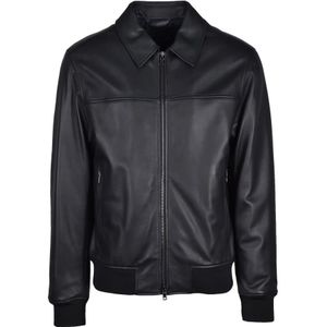 Paul & Shark, Heren, Jassen, Zwart, Maat: XL Leer,