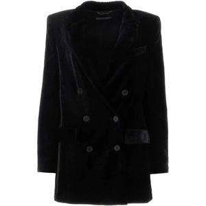 Alberta Ferretti, Dames, Jassen, Zwart, Maat: S