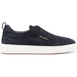 Santoni, Heren, Schoenen, Blauw, Maat: 45 EU Suède,