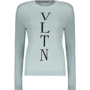 Valentino Garavani, Dames, Truien, Blauw, Maat: S Wol,