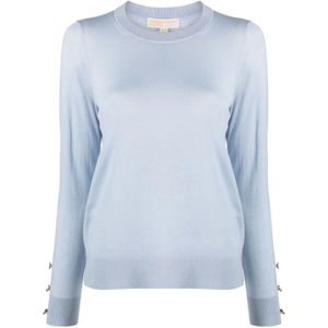 Michael Kors, Dames, Truien, Blauw, Maat: XS Wol,