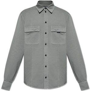 Dolce & Gabbana, Heren, Overhemden, Grijs, Maat: XL Katoen,