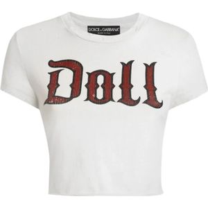 Dolce & Gabbana, Dames, Tops, Wit, Maat: M