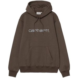 Carhartt Wip, Heren, Sweatshirts & Hoodies, Bruin, Maat: XL Katoen,