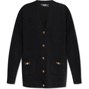 Versace, Dames, Truien, Zwart, Maat: 2XS Wol,