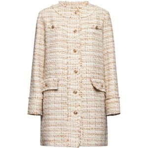 Silvian Heach, Dames, Mantels, Beige, Maat: 2XS Tweed,