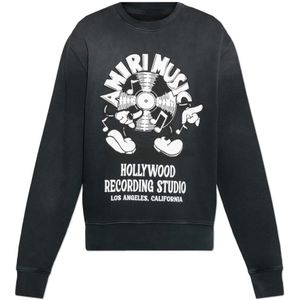 Amiri, Heren, Sweatshirts & Hoodies, Zwart, Maat: M Katoen,
