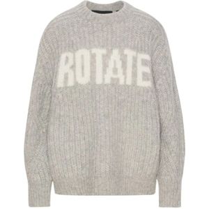 Rotate Birger Christensen, Dames, Truien, Grijs, Maat: L Jersey,