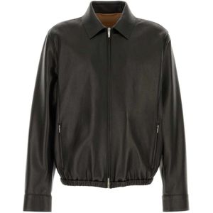 Ferragamo, Heren, Jassen, Bruin, Maat: L Leer,