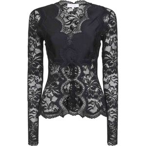 Rabanne, Dames, Blouses & Shirts, Zwart, Maat: S Viscose,