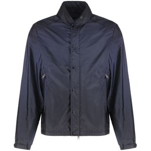 Moncler, Heren, Jassen, Blauw, Maat: XL Polyamide,