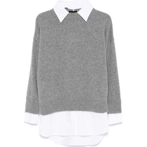 Roberto Collina, Dames, Truien, Grijs, Maat: S